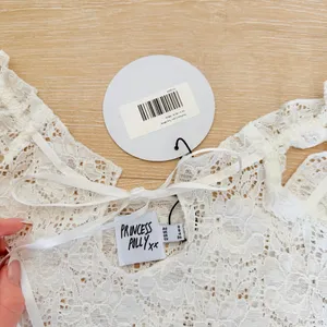 NWT Princess Polly Kaufman white floral lace bow top, size US 4 ♡ thumbnail 2
