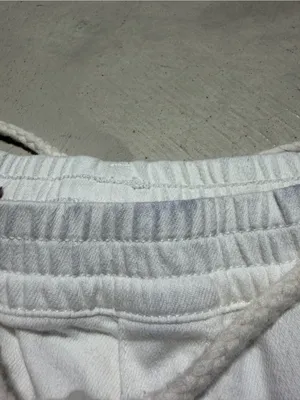 Aerie White Distressed belted denim Shorts XS thumbnail 5