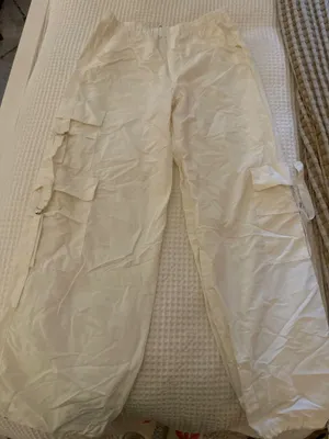 Zara White Cargo Pants  thumbnail 1