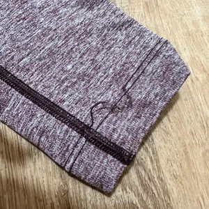 Gymshark | Maroon Grey Marl‎ Knit Flex High Waisted Seamless Leggings, Size S thumbnail 4