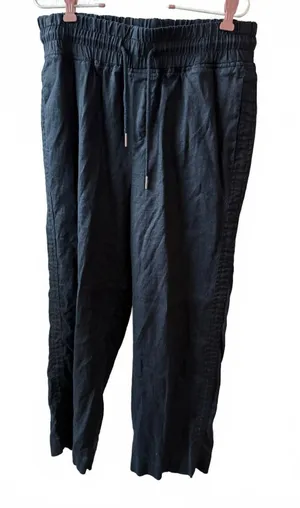 Quince Black Linen Drawstring Pants Size L thumbnail 1