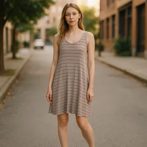 Marc New York Striped Midi Dress L Coastal Resort Travel Capsule Vacation thumbnail 14