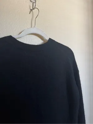 Aritzia The Group by Babaton Thurlow Sweater Sz XS Oversized Soft Crewneck Black thumbnail 7