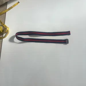 Vintage Ralph Lauren Polo Women's Red/Blue Stripe Double D Ring Preppy Belt thumbnail 9