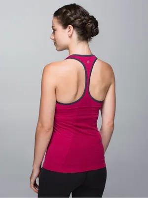 Lululemon Ebb & Flow Racerback Tank in Heathered Bumble Berry Heathered Inkwell thumbnail 2