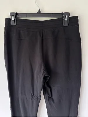 Alo Yoga Black Urban Moto Sweatpants Ribbed Joggers Drawstring Waist Athleisure thumbnail 7