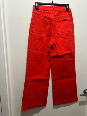 Red Wide-Leg Rollas Jeans thumbnail 2