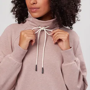 Varley‎ Atlas Sweatshirt Womens Medium Ash Rose Pink Side Zip Funnel Neck thumbnail 2