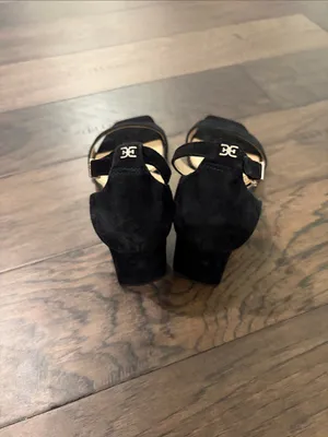 Sam Edelman Black Suede Sandals Sz 7.5 thumbnail 6