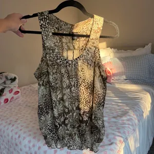 Source Unknown Brown & Beige Oversized Slouchy Leopard Print Tank Top thumbnail 6