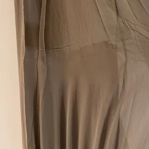 Hayden Taupe Maxi Dress with Ruffle Neckline and Crisscross Straps thumbnail 4