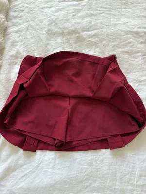 Altar'd State Burgundy Bow-Accent Mini Skirt thumbnail 3