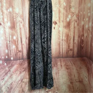 Element Eden Black Dot Paisley Print Spaghetti Strap Strapless Maxi Dress Size L thumbnail 7