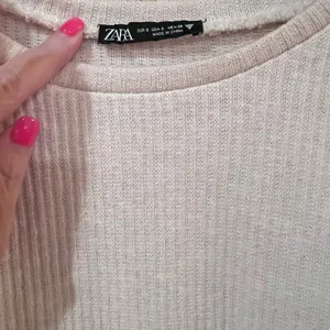 ZARA Beige Ecru Crocheted‎ Long Sleeve Sweater Sweatshirt Top Shirt Size Small thumbnail 12