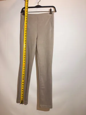 ZARA Taupe High Rise Slim Straight Leg Stretch Tailored Trousers Pants Size S thumbnail 5