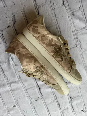 Vintage Havana Bianca Light Camo Multi Size 10 Cute Sneakers Gold Sparkle Star thumbnail 11