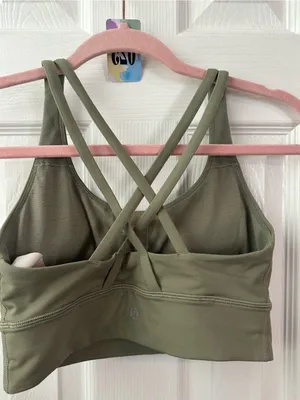 Lululemon Energy Bra Long Line *Medium Support Rosemary Green thumbnail 2