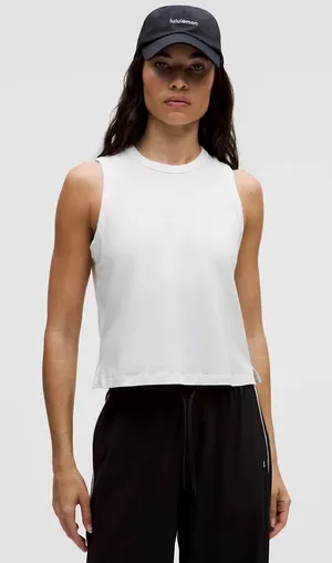 Lululemon Classic-Fit Cotton-Blend Tank in White thumbnail 1