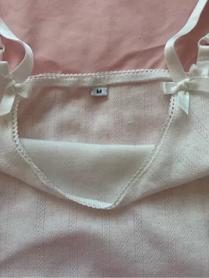 White Lace-Trim Camisole Tank Top thumbnail 2
