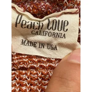 Peach Love California Rust Knit Oversized Sweater Women’s Made in USA thumbnail 3