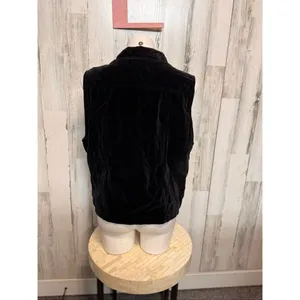 Field & Gear Black Cotton Zip-Up Vest XL Vintage Utility Layering Piece thumbnail 4