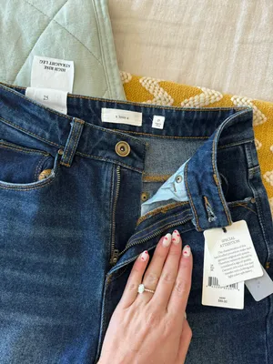 A loves A High Rise Straight Leg Blue Jeans thumbnail 4