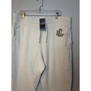 Lauren Ralph Lauren Women's Cream Jogger Drawstring Logo Sz XXL NWT $145 thumbnail 4