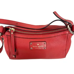 KATE SPADE Berkshire Road Gabriella Leather Crossbody/ Shoulder Bag Red - $298. thumbnail 11