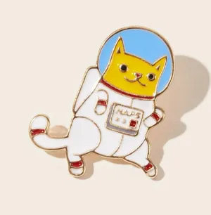 Space cat pin Red thumbnail 1