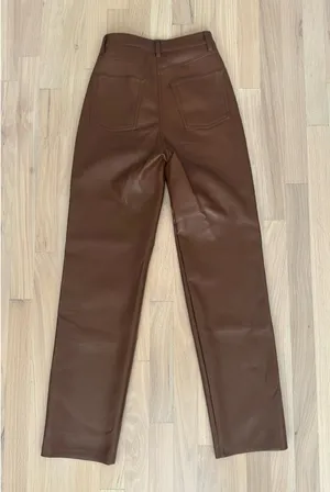 Wilfred Aritzia Brown Leather Pants thumbnail 3