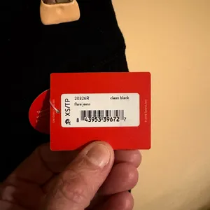 NWT Spanx Flare Jeans in Clean Black thumbnail 5
