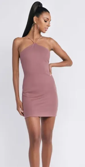 Tobi The Low Down Marsala Bodycon Dress Size Large thumbnail 1