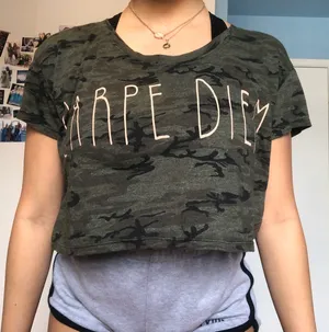 Camo Crop Top thumbnail 1