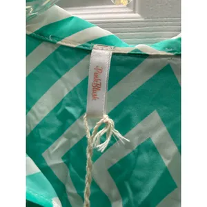 PinkBlush Maternity Mint Green Geometric Tunic Blouse Roll Tab Sleeve Small NWT thumbnail 6