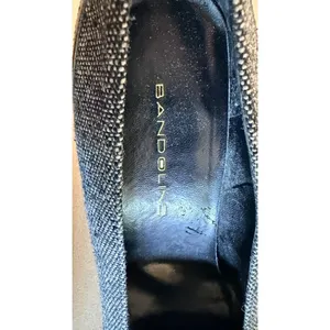 Bandolino Black Tweed Leather Block Heel Pumps Women's 7.5M Square Toe thumbnail 7