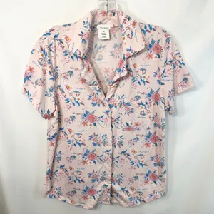 Catherine Malandrino Small Pajama Set Pink‎ Floral Short Sleeve Pants Soft 1698 thumbnail 3