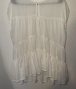 Mustard Seed White Sleeveless Tiered Blouse‎ thumbnail 1