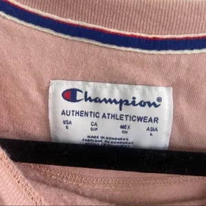 Pink Cropped Champion Sweatshirt Crew thumbnail 2
