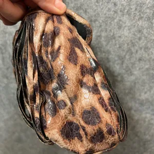 Chico's Animal Print Crossbody Bag Chain Strap Purse Faux Leather Fringe‎ thumbnail 9