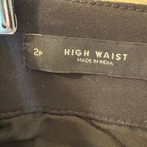 LOFT Petites Black‎ High Waist Button Fly Cropped Wide Leg Pants Size 2P thumbnail 6