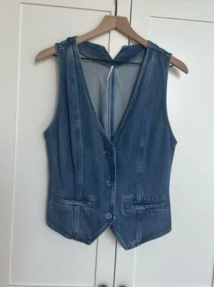 Young Fabulous and Broke denim vest thumbnail 1