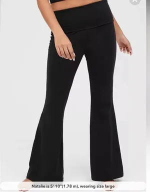 OFFLINE By Aerie OG Foldover High Waisted Super Flare Legging Size Medium thumbnail 2