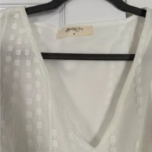A Beautiful Soul Elegant White Maxi Dress Lace Ruffles thumbnail 5