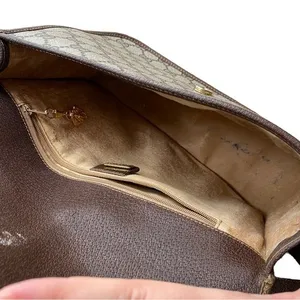 Vintage Gucci Shoulder Bag Flap Closure Classic‎ Brown Monogram thumbnail 8