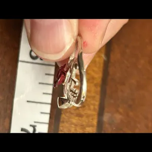 925 Sterling Silver Pendant #1 Mom Rose Red Lot F76 thumbnail 3