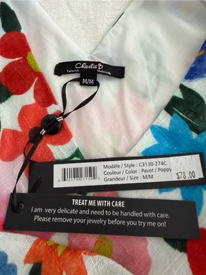 Charlie B Floral Cotton Modal Midi Dress M NWT thumbnail 3