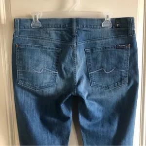 7 For All Mankind 7FAM Women Jeans Size 32 Blue Straight Leg thumbnail 5