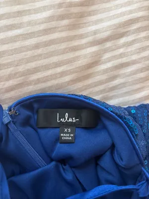 Lulus blue sparkle dress thumbnail 3
