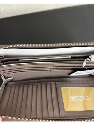 Michael Kors Jet set travel continental wallet color cinder thumbnail 5