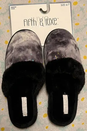 Memory Foam Slippers, Size: 6/7 thumbnail 1